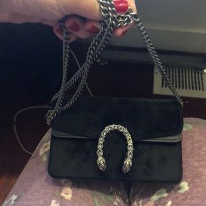 Gucci mini on a chain swade material